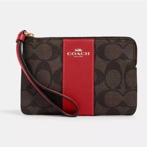 NEW COACH wristlet with side zipper